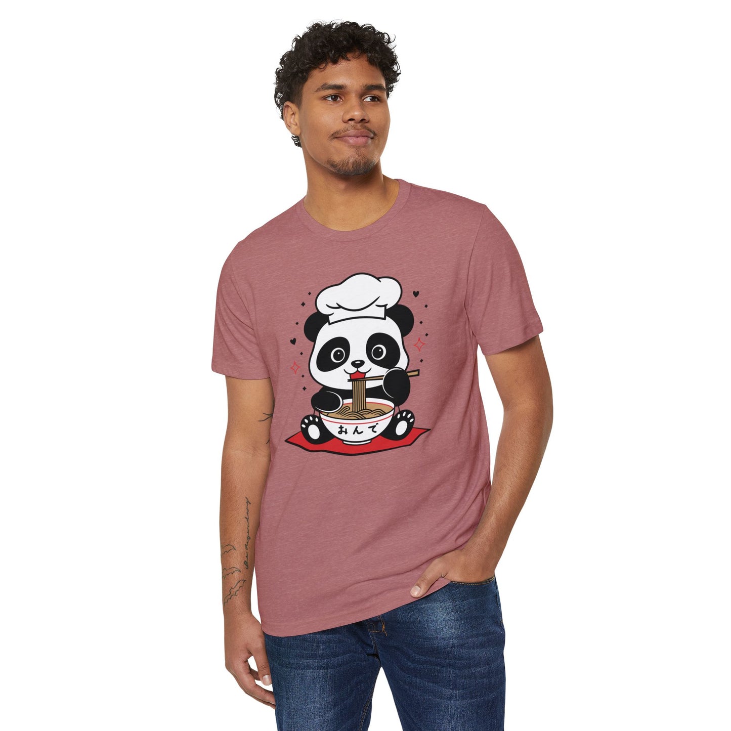 Panda Eats Ramen - Recycled Organic Cotton T-Shirt
