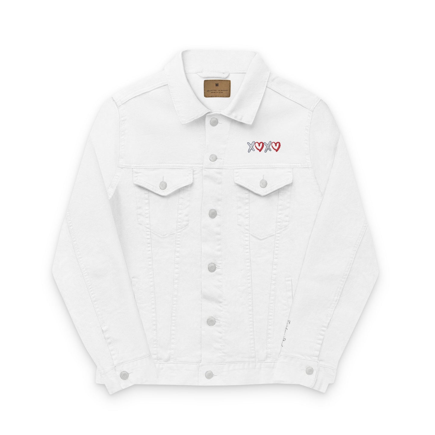 Epiphany Street Embroidered XOXO - Unisex Denim Jacket