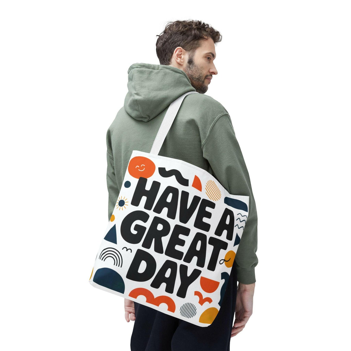 Motivational Tote Bag - 'Have a Great Day' - Colorful Everyday Carry