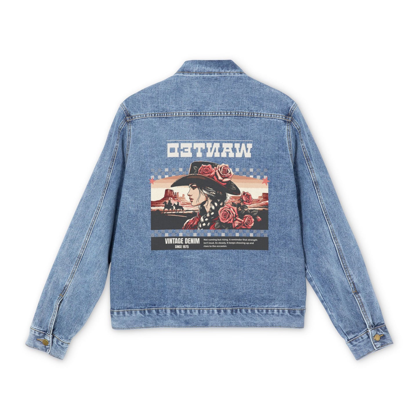 Epiphany Street Vintage Wanted Graphic Denim Jacket