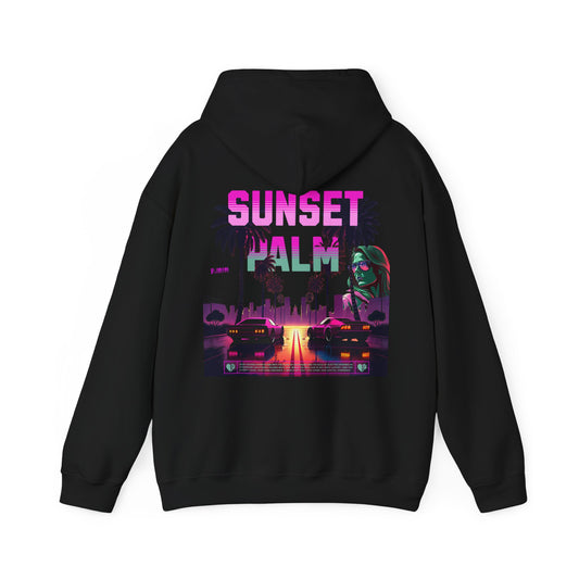 Sunset Palm Hoodie - Unisex Heavy Blend Hoodie