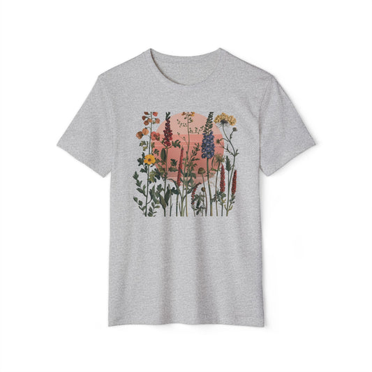 Wildflowers Superimposed - Recycled Organic Cotton T-Shirt