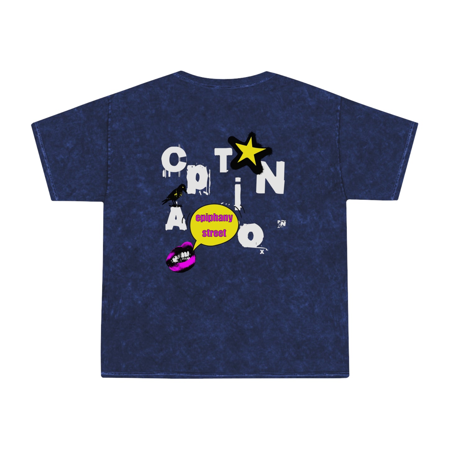 Epiphany Street "Caption" - Unisex Mineral Wash Tee Shirt