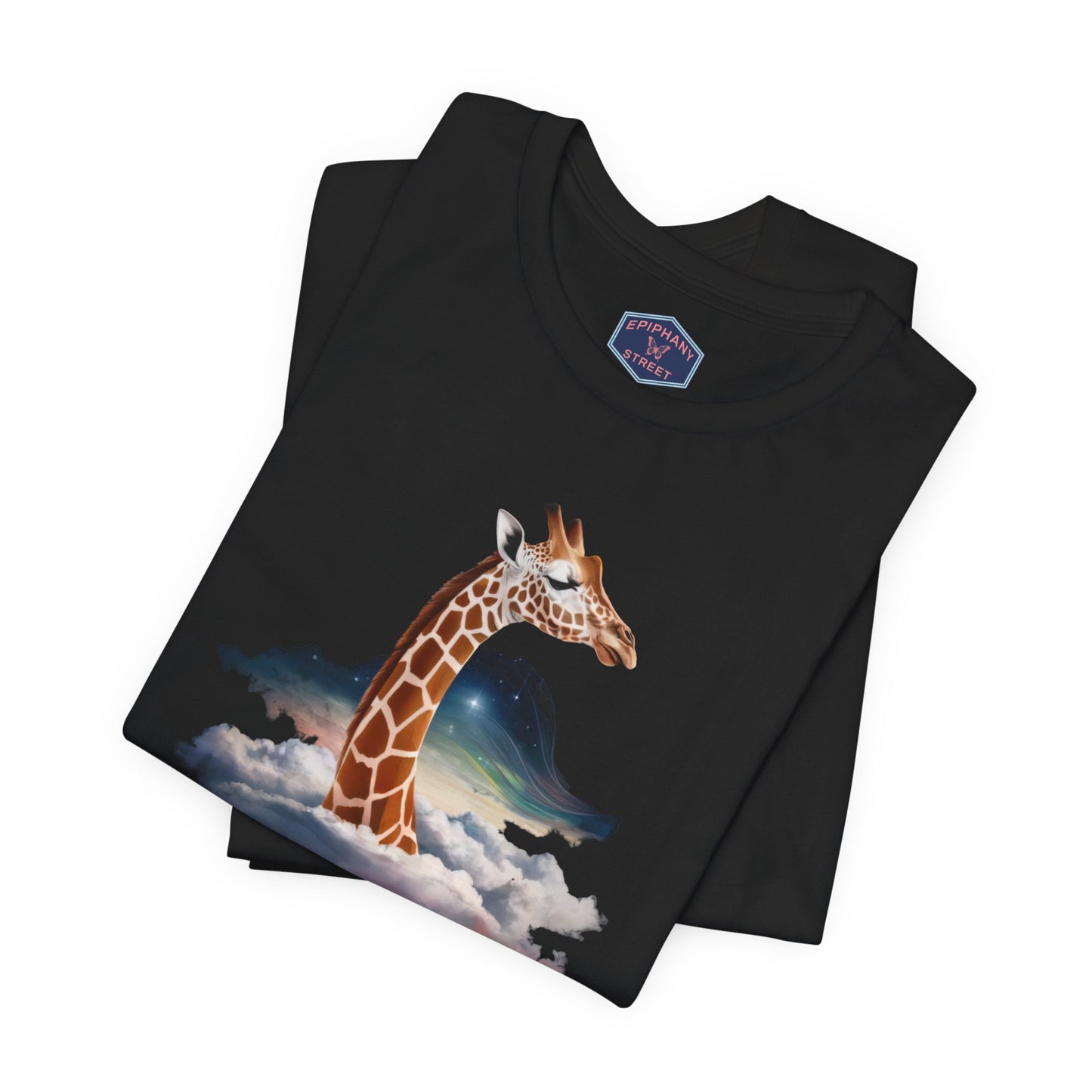 Giraffe Head in Clouds Tee