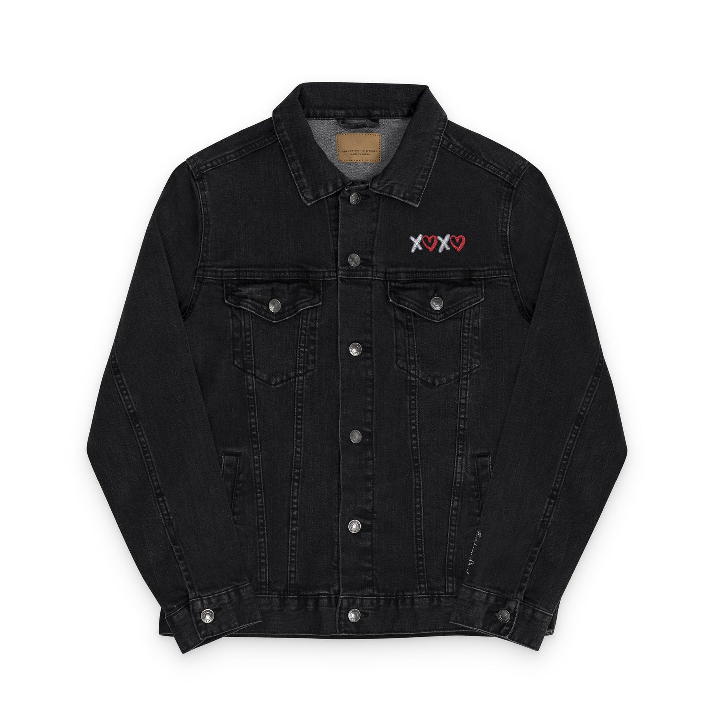Epiphany Street Embroidered XOXO - Unisex Denim Jacket