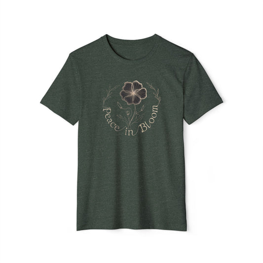 Peace in Bloom - Recycled Organic Cotton T-Shirt
