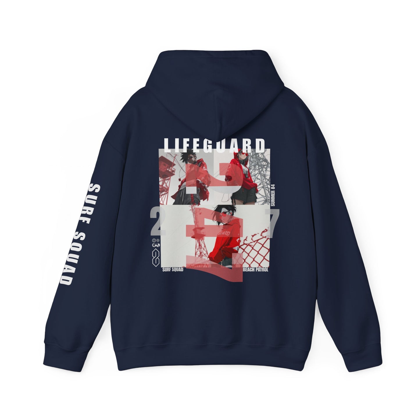 Anime Lifeguard Surf Squad Unisex Hoodie - Epiphany Street Design