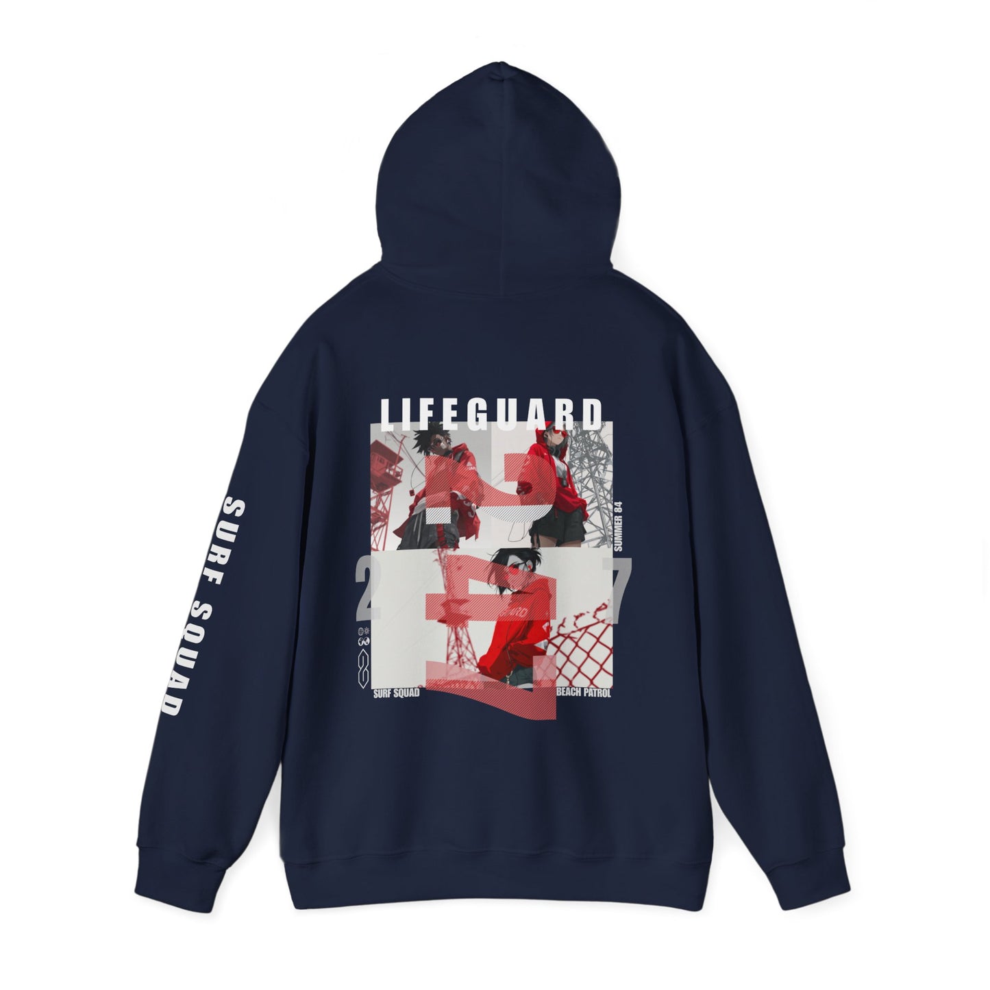 Anime Lifeguard Surf Squad Unisex Hoodie - Epiphany Street Design
