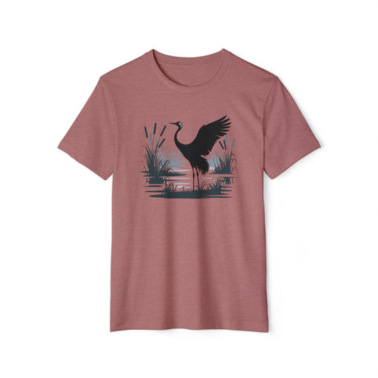 Majestic Crane - Recycled Organic Cotton T-Shirt