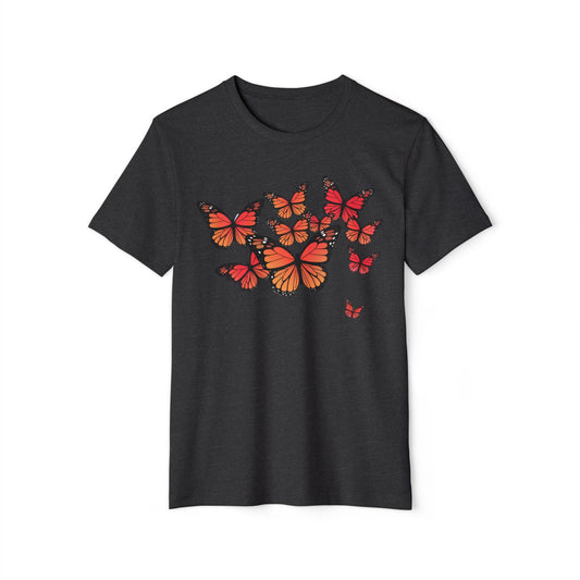 Kaleidoscope of Monarch Butterflies - Recycled Organic Cotton T-Shirt