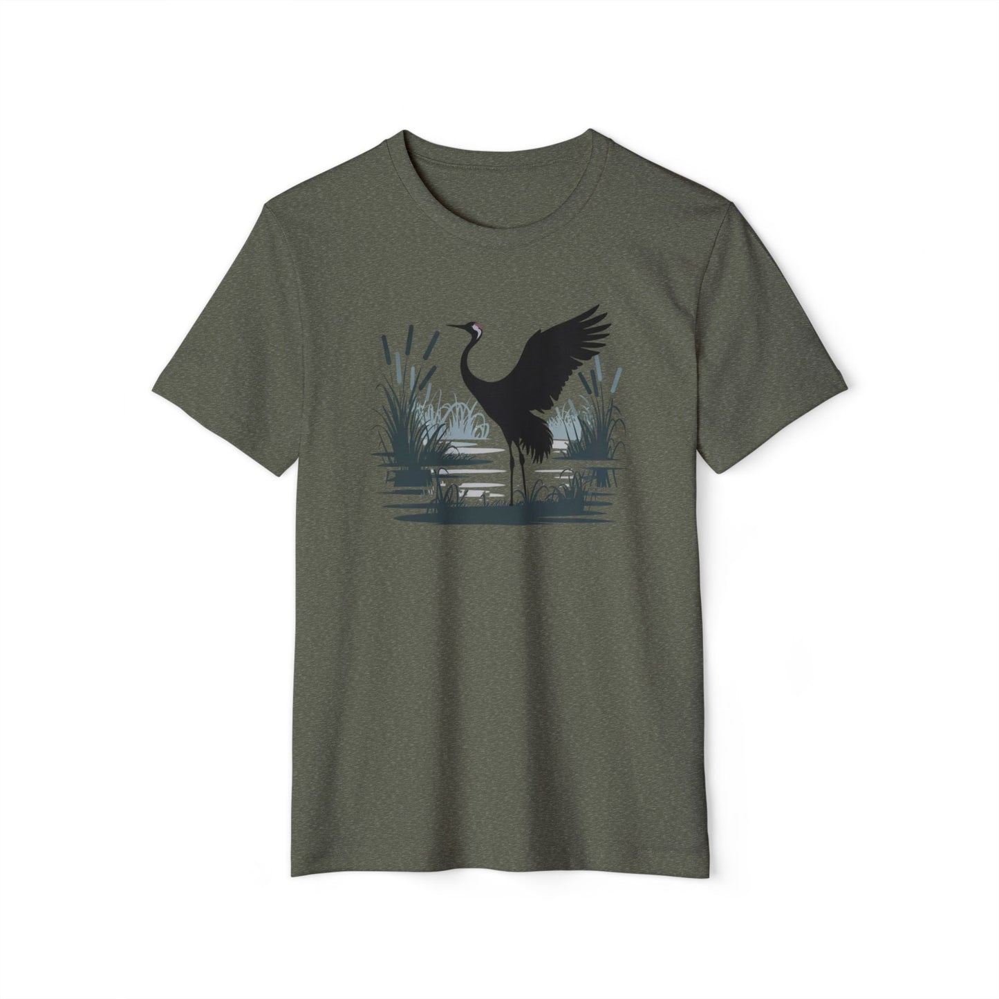 Majestic Crane - Recycled Organic Cotton T-Shirt