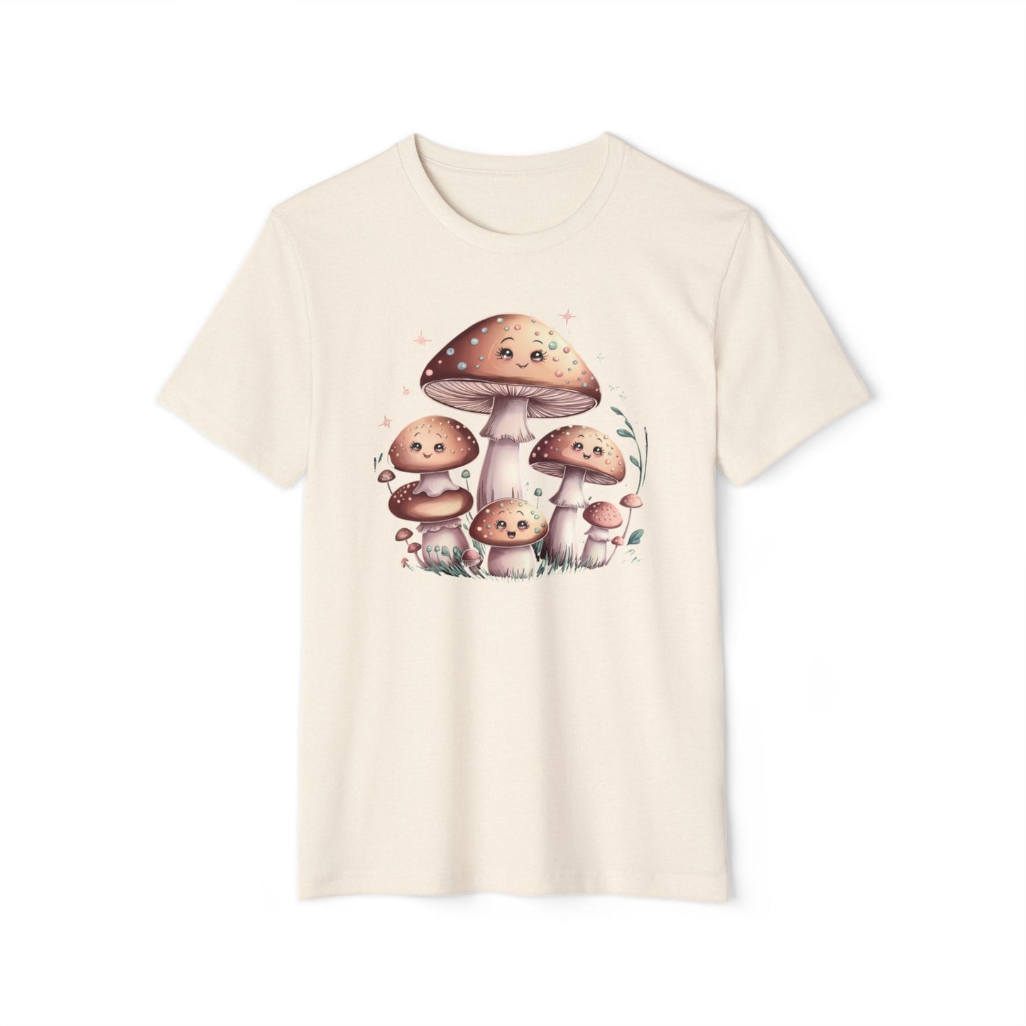 Whimsical Mushroom - Recycled Organic Cotton T-Shirt
