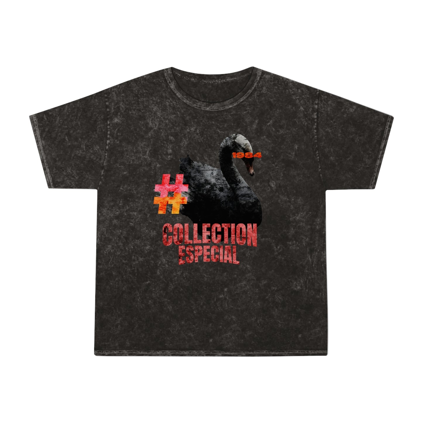 Epiphany Street Black Swan - Unisex Mineral Wash Tee Shirt