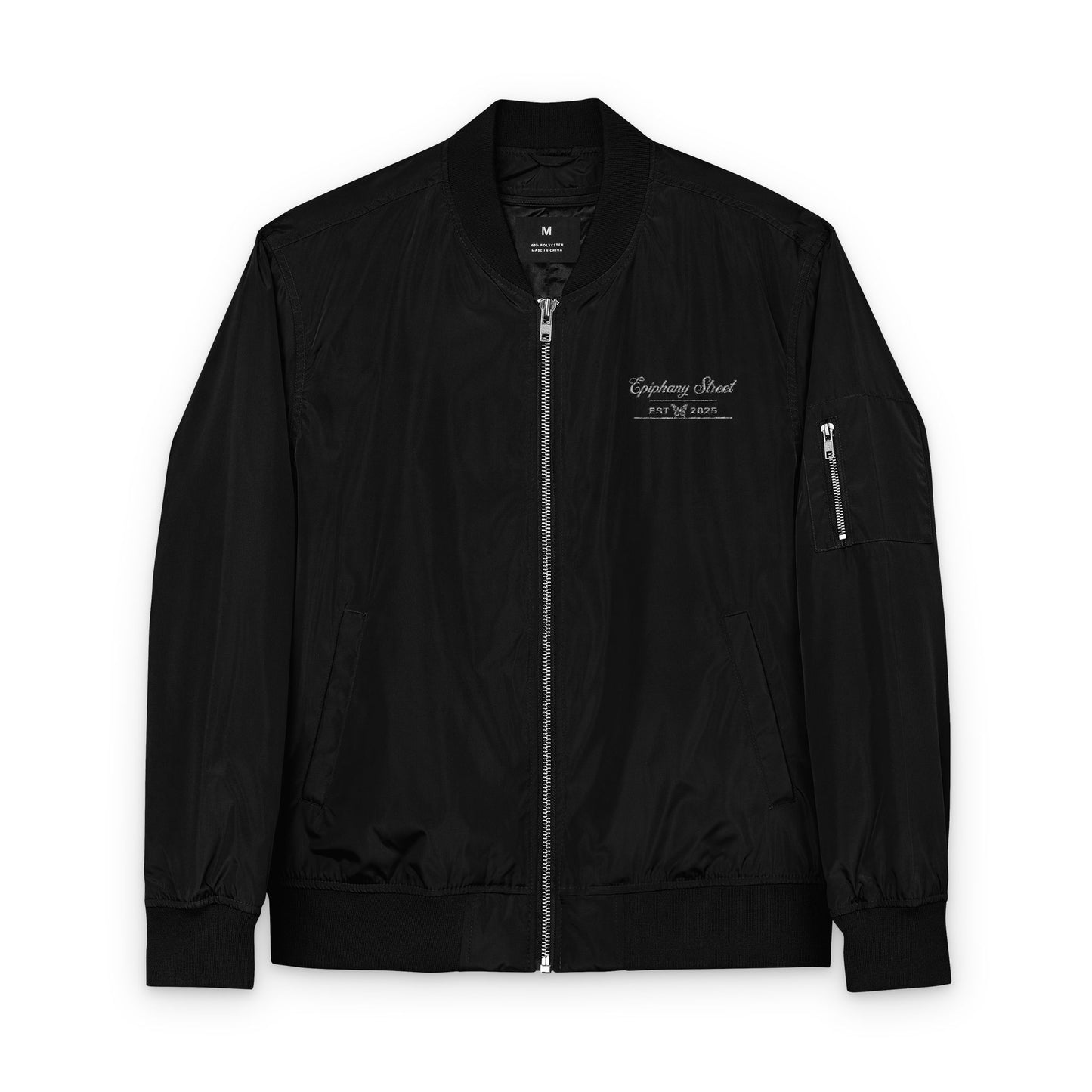 Epiphany Street Graphic Logo - Unisex Recycled Embroidered Bomber Jacket