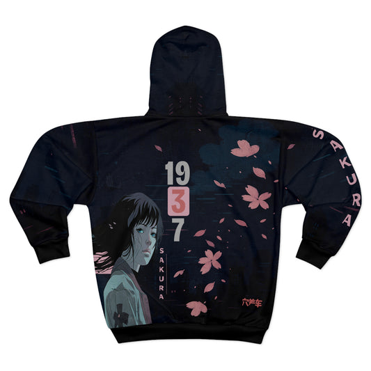Sakura Bloom - Epiphany Street Anime Inspired Unisex Zip Hoodie
