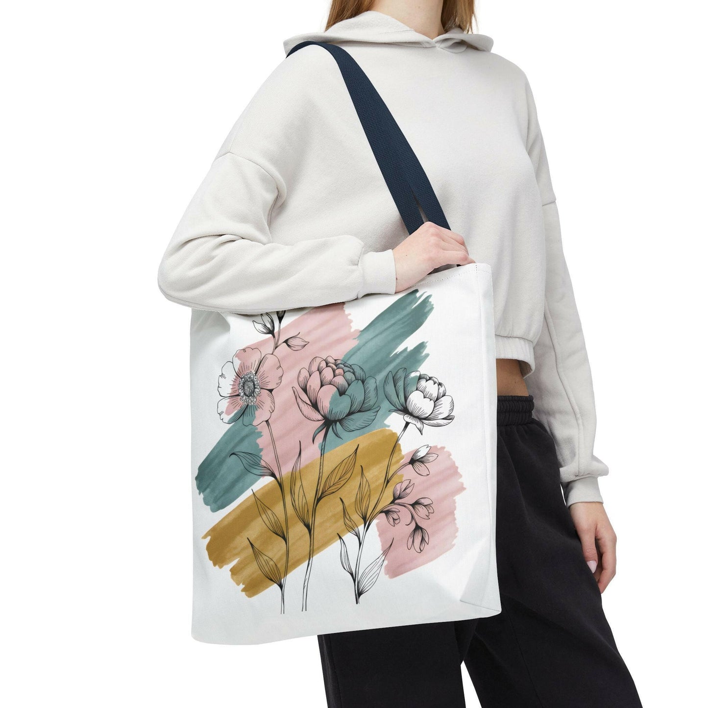 Floral Illustration Tote Bag