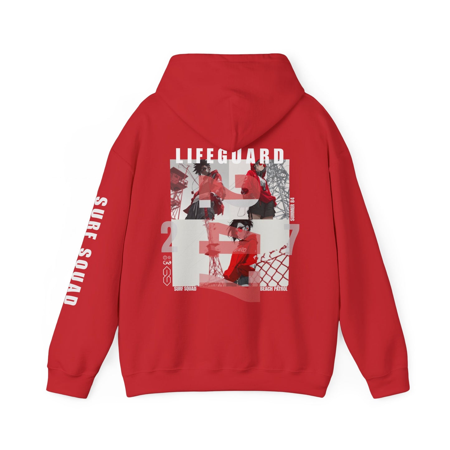 Anime Lifeguard Surf Squad Unisex Hoodie - Epiphany Street Design