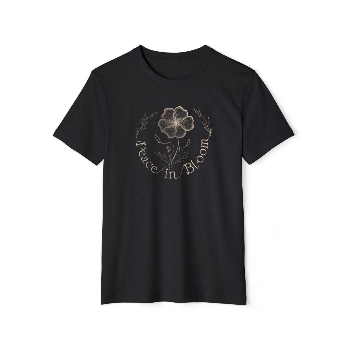 Peace in Bloom - Recycled Organic Cotton T-Shirt