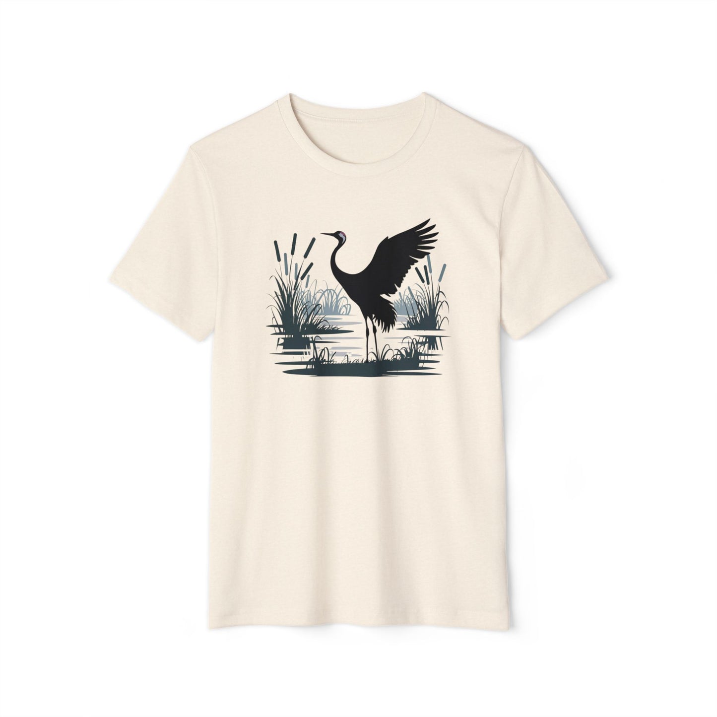 Majestic Crane - Recycled Organic Cotton T-Shirt