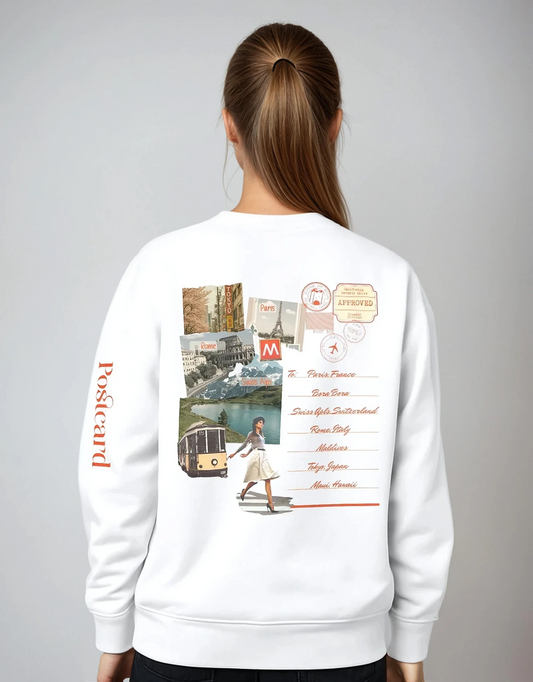 Vintage Postcard Traveler - Epiphany Street Heavy Blend™ Crewneck Sweatshirt
