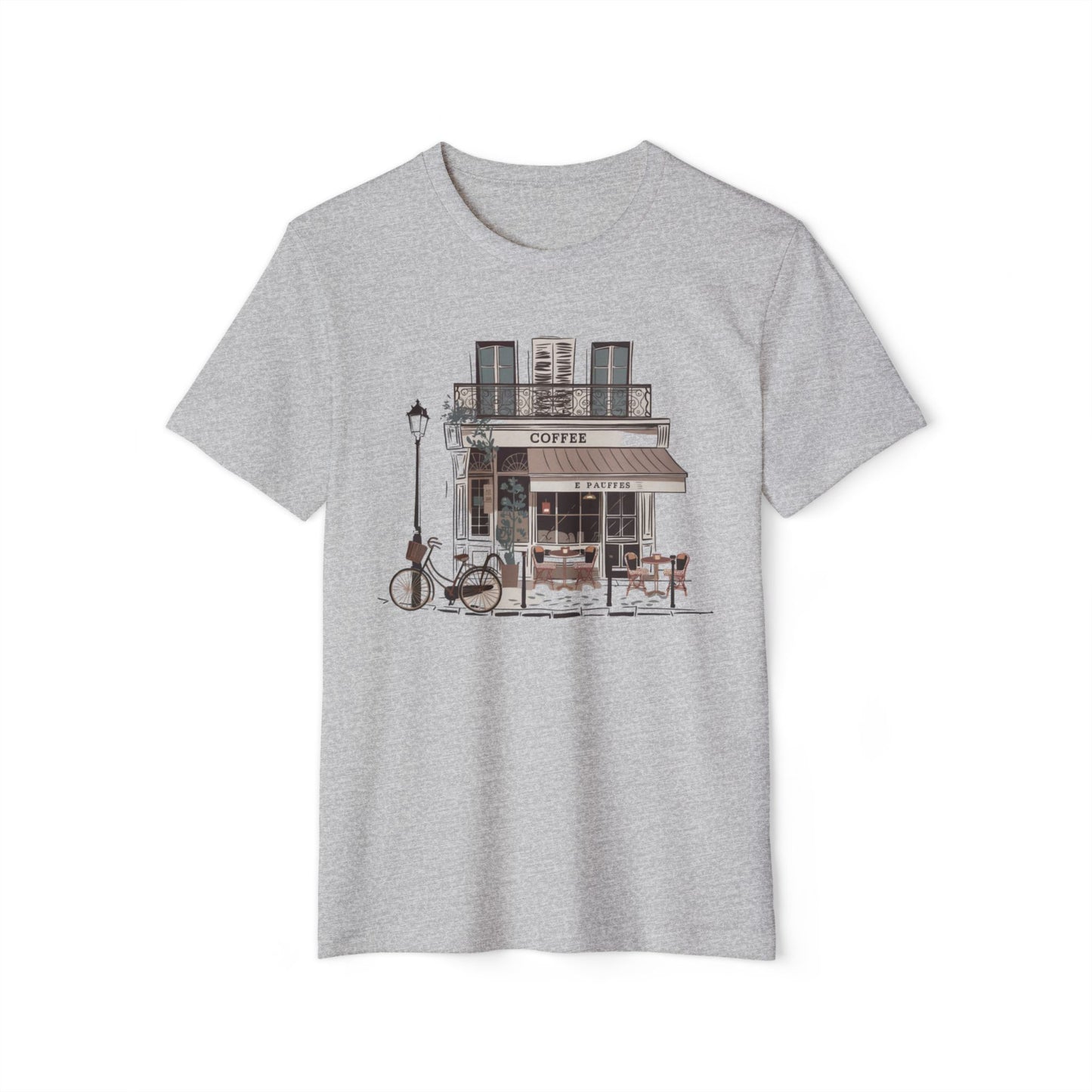 French Coffee Shop - Recycled Organic Cotton T-Shirt