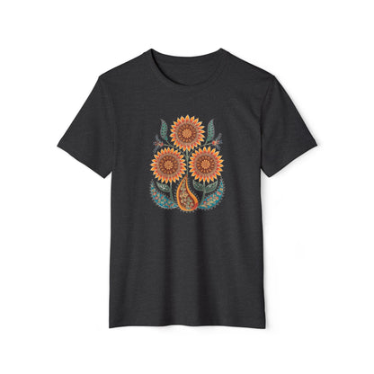 Madhubani Sunflower - Recycled Organic Cotton T-Shirt
