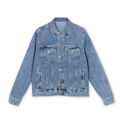 Men's Denim Jacket with Vintage Eagle Design