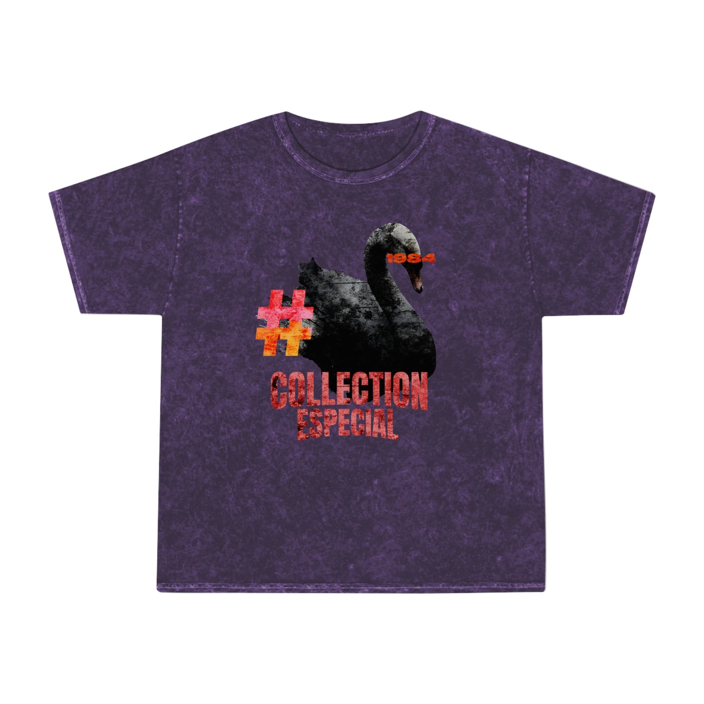Epiphany Street Black Swan - Unisex Mineral Wash Tee Shirt