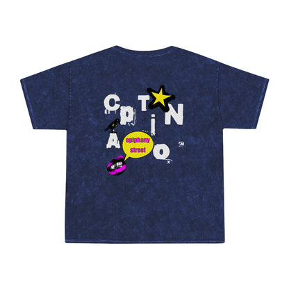Epiphany Street "Caption" - Unisex Mineral Wash Tee Shirt