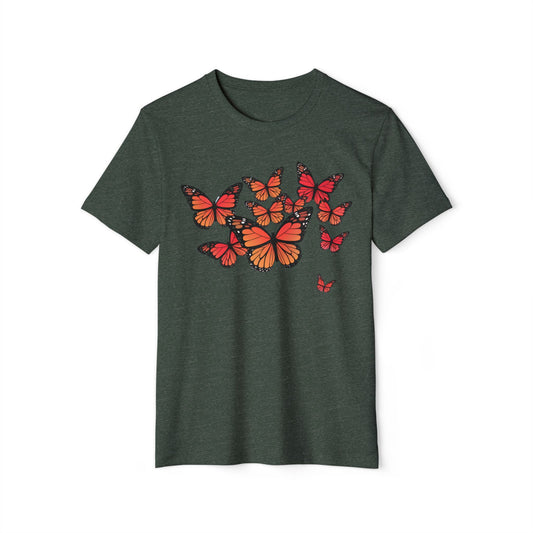 Kaleidoscope of Monarch Butterflies - Recycled Organic Cotton T-Shirt