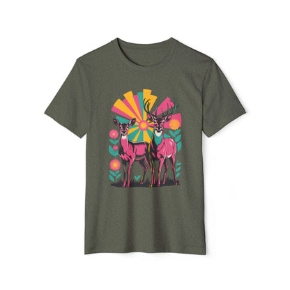 Retro Deer - Recycled Organic Cotton T-Shirt