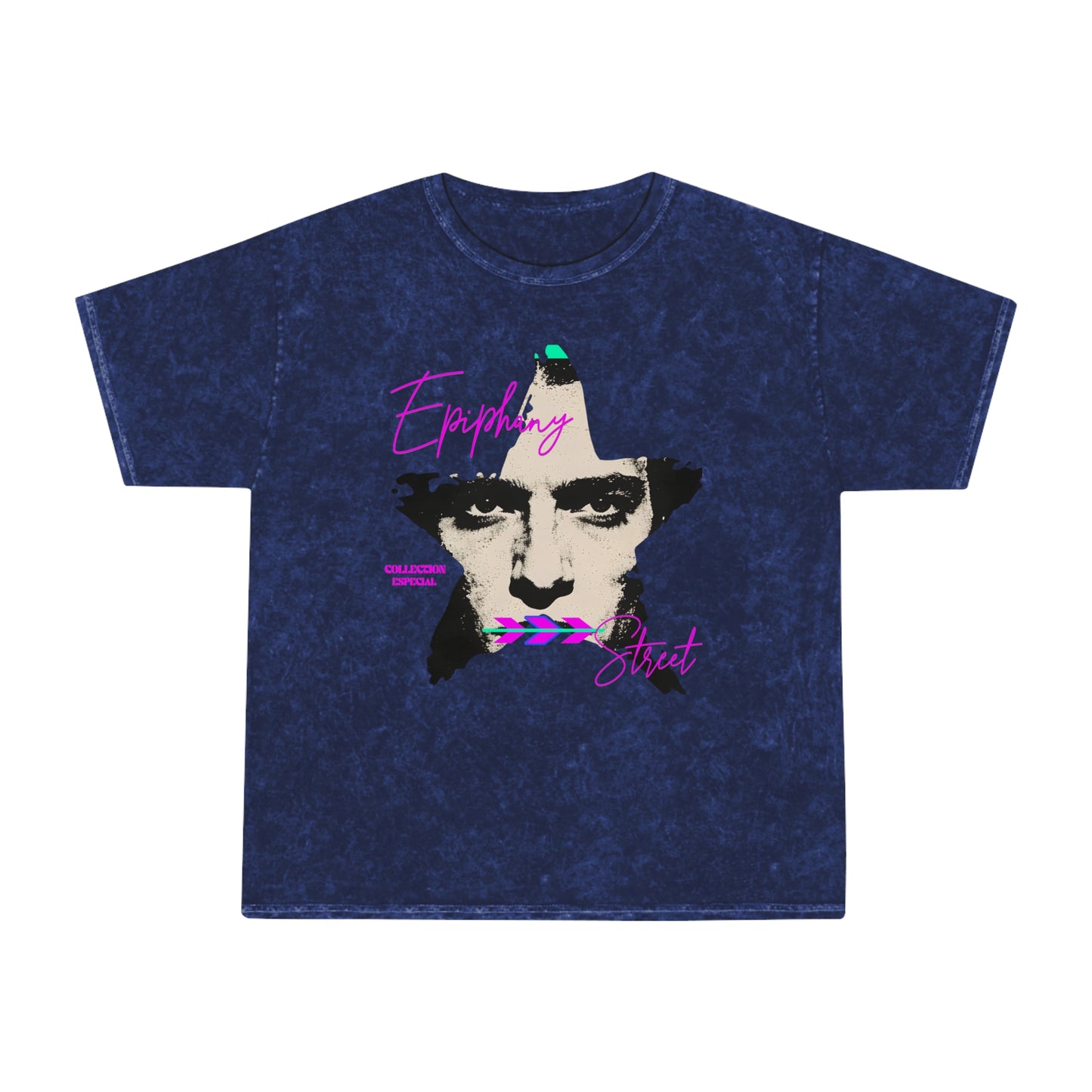 Epiphany Street Vintage Star Face — Unisex Mineral-Wash T-Shirt