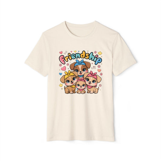 Puppy Friendship - Recycled Organic Cotton T-Shirt