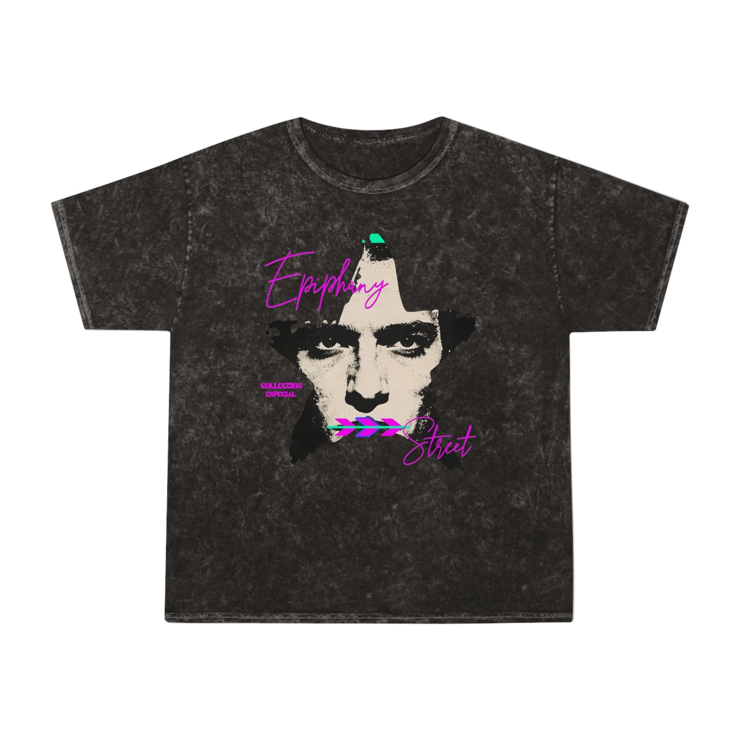Epiphany Street Vintage Star Face — Unisex Mineral-Wash T-Shirt