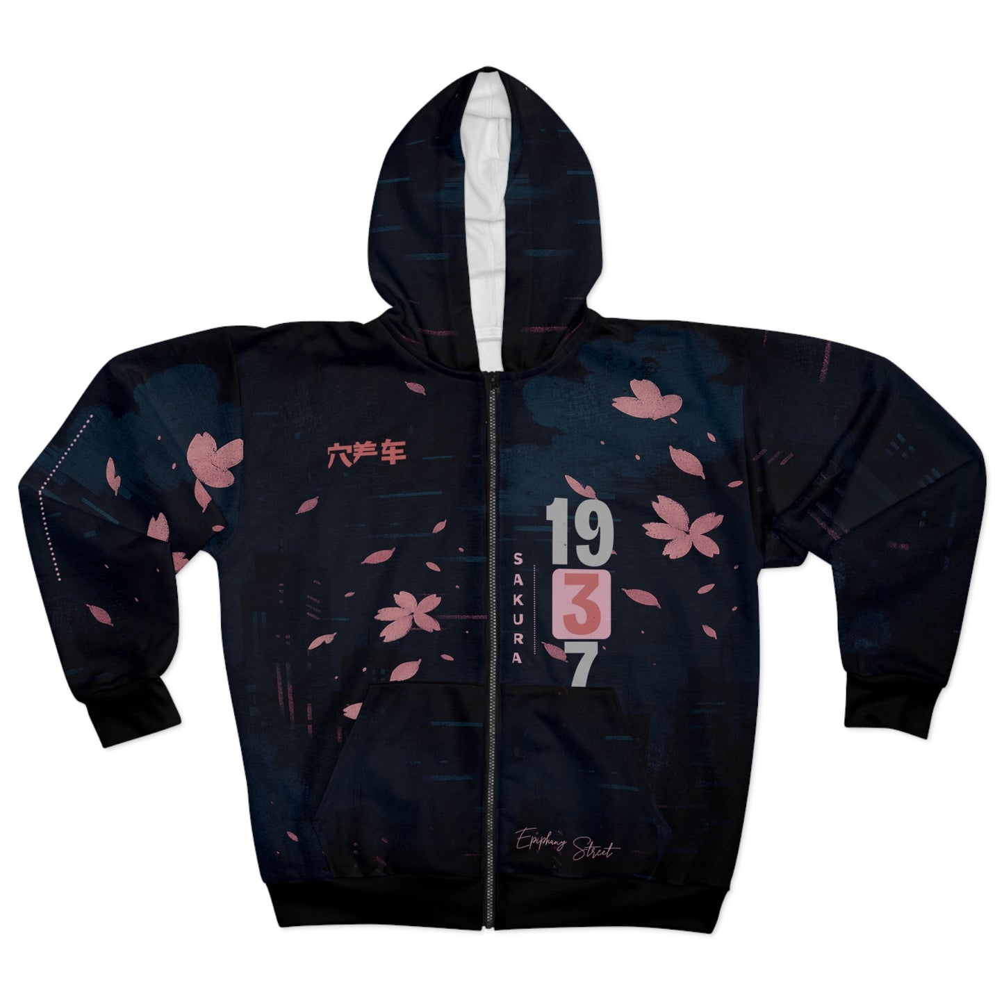Sakura Bloom - Epiphany Street Anime Inspired Unisex Zip Hoodie