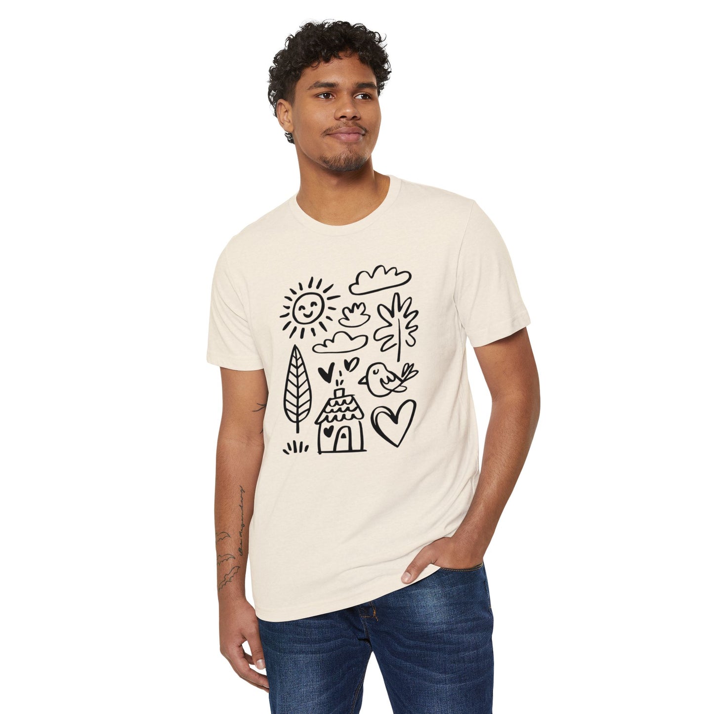Playful Doodle - Recycled Organic Cotton T-Shirt