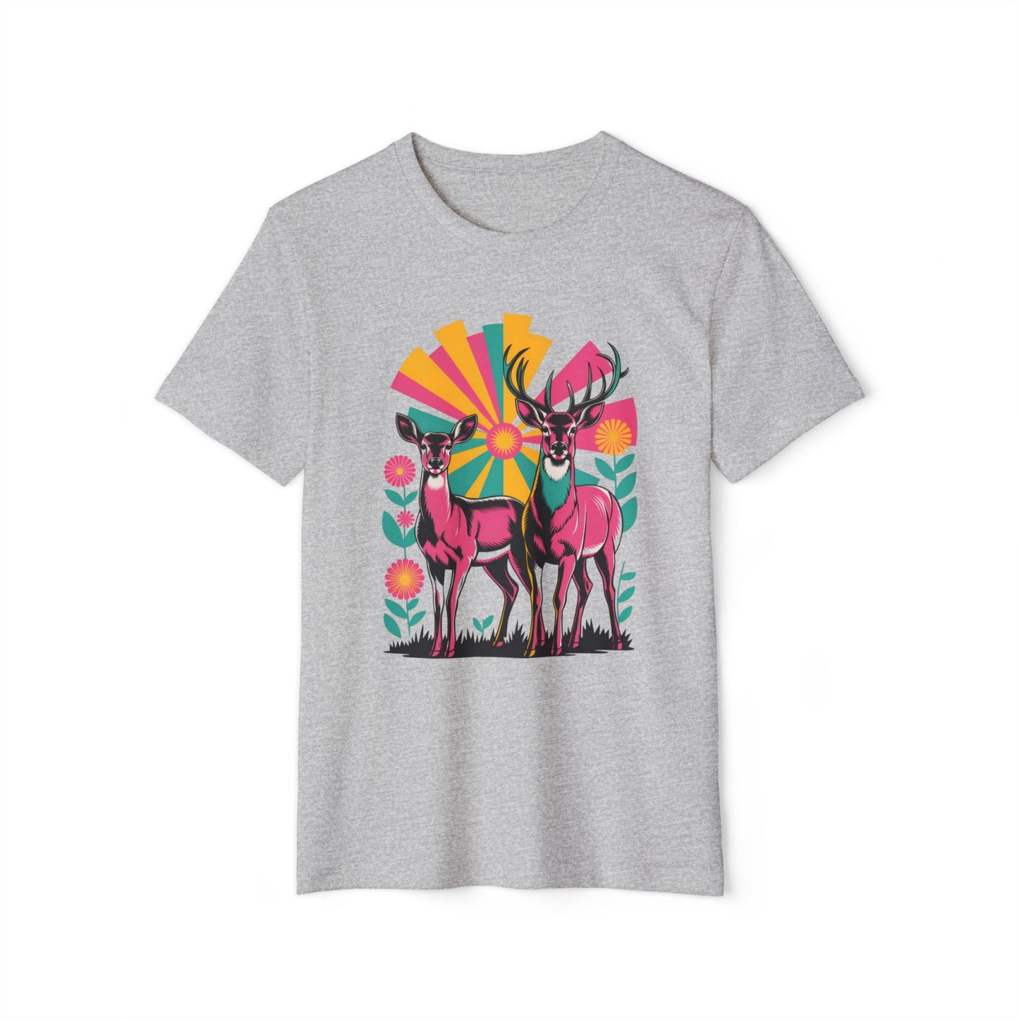 Retro Deer - Recycled Organic Cotton T-Shirt