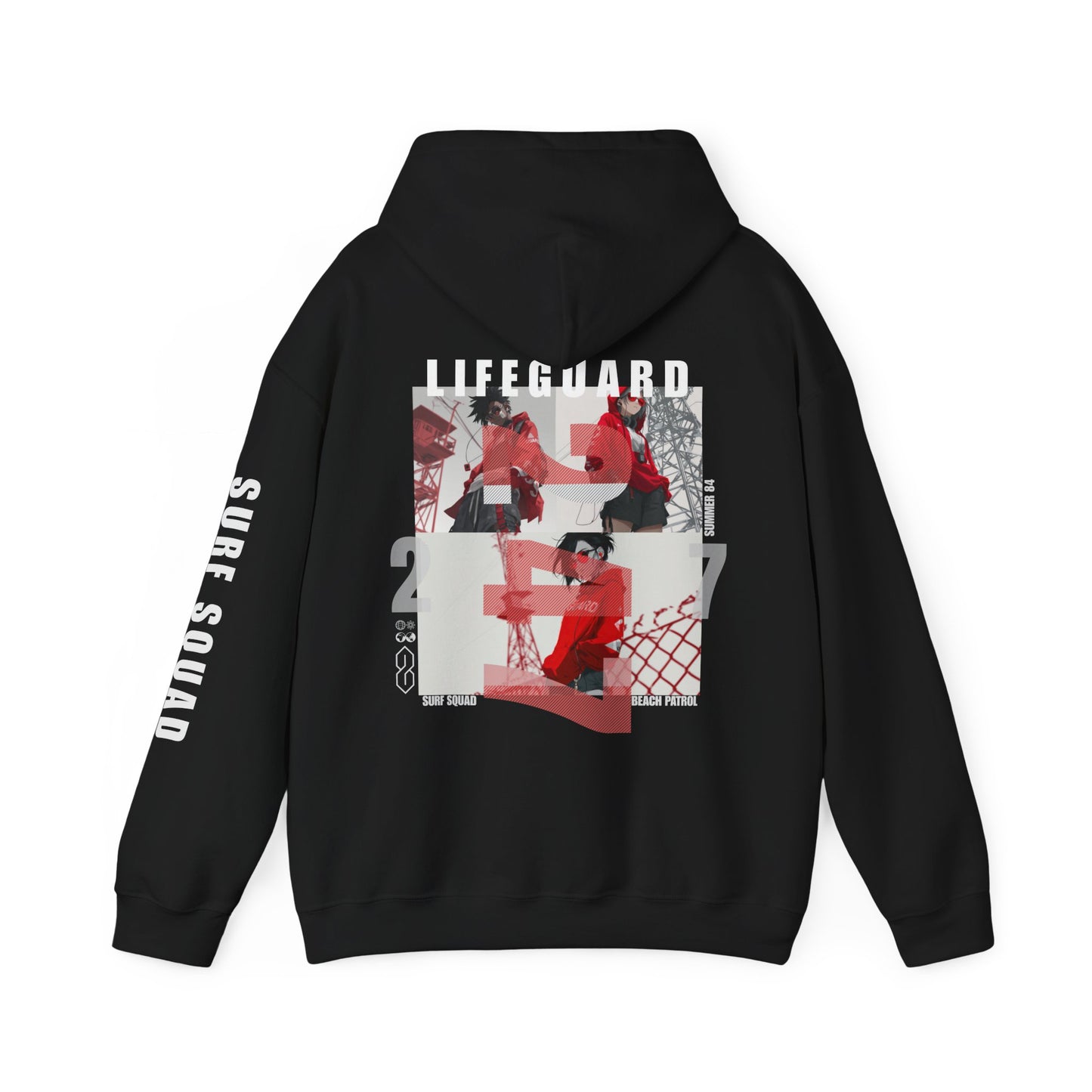 Anime Lifeguard Surf Squad Unisex Hoodie - Epiphany Street Design
