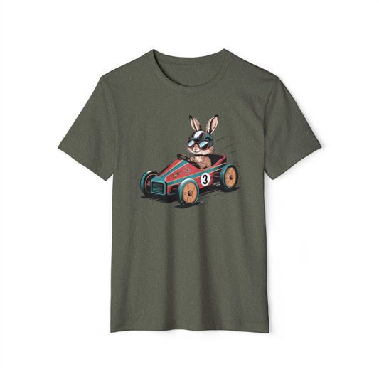 Vintage Soapbox Racer Hare - Recycled Organic Cotton T-Shirt