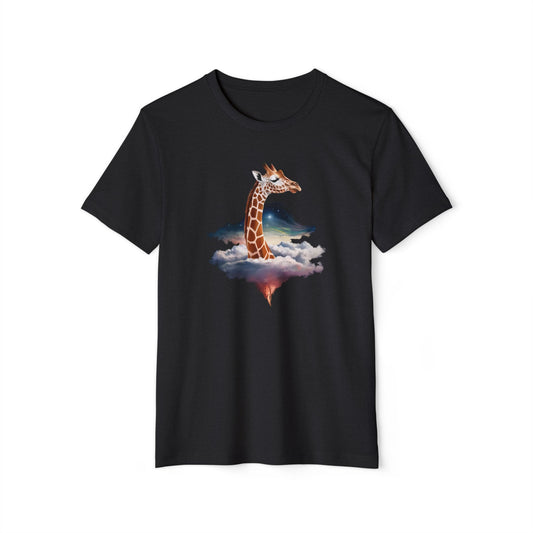 Giraffe Head in Clouds - Recycled Organic Cotton T-Shirt