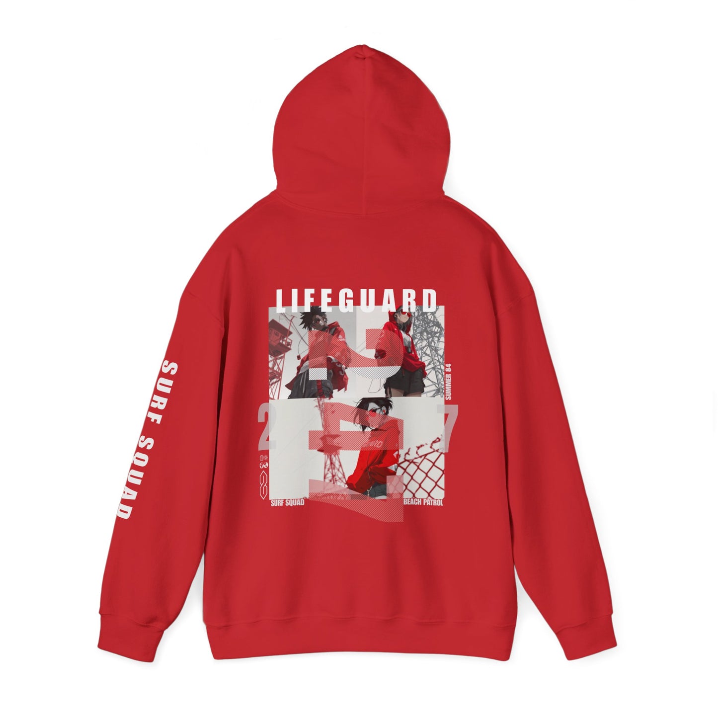 Anime Lifeguard Surf Squad Unisex Hoodie - Epiphany Street Design