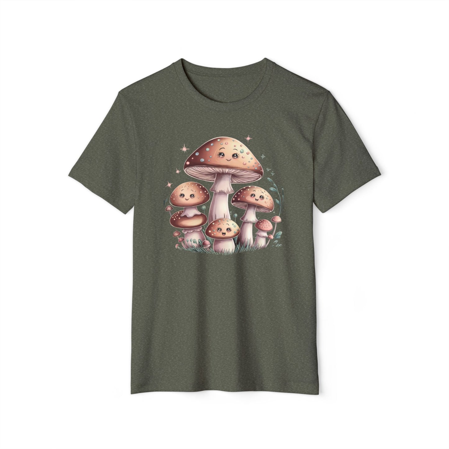 Whimsical Mushroom - Recycled Organic Cotton T-Shirt
