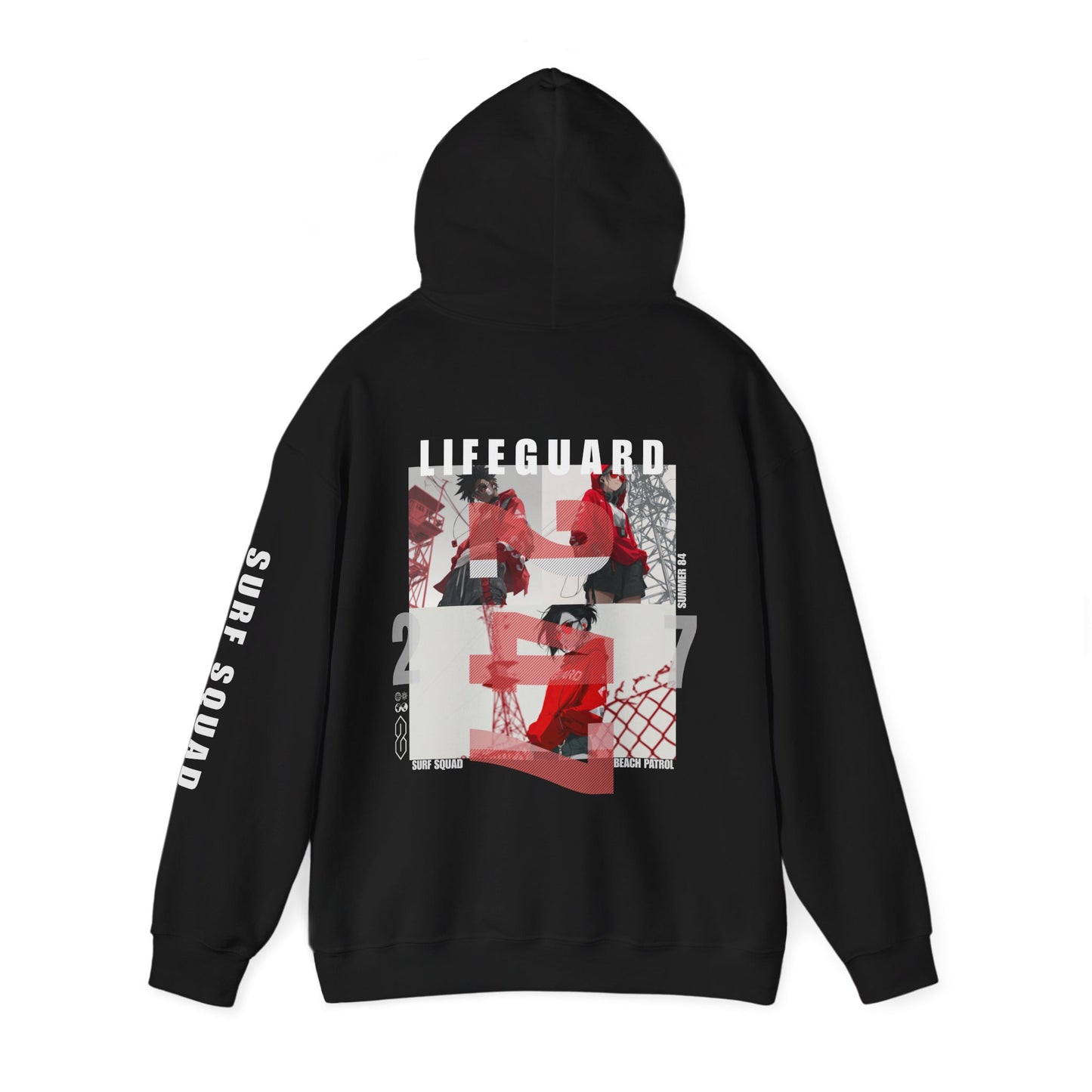Anime Lifeguard Surf Squad Unisex Hoodie - Epiphany Street Design