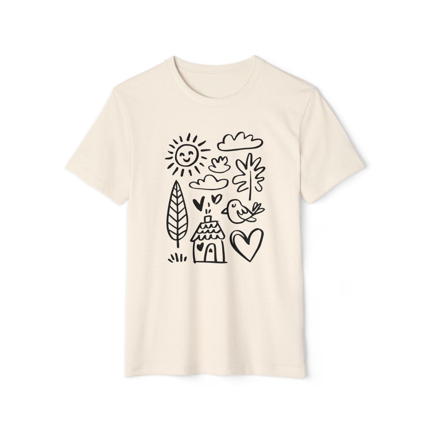 Playful Doodle - Recycled Organic Cotton T-Shirt