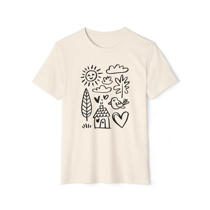 Playful Doodle - Recycled Organic Cotton T-Shirt