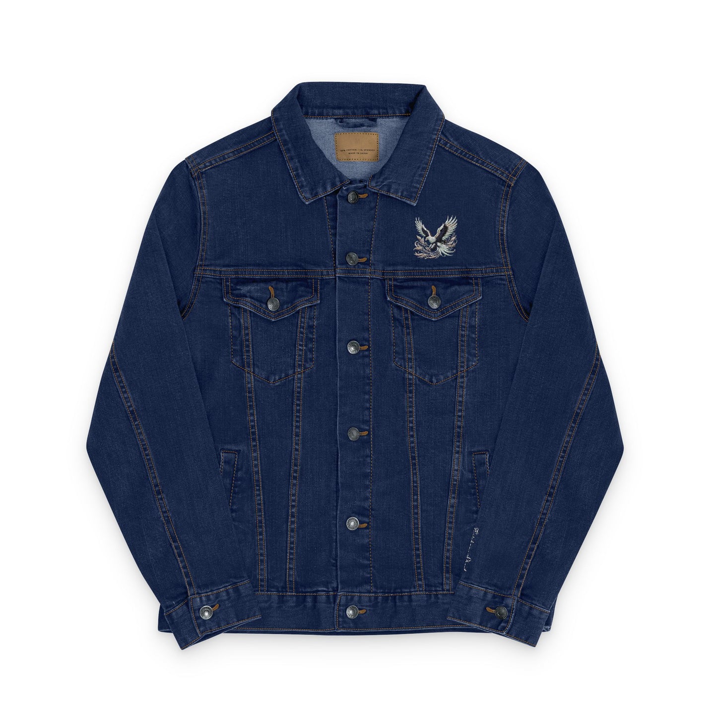 Epiphany Street Embroidered Eagle - Unisex Denim Jacket