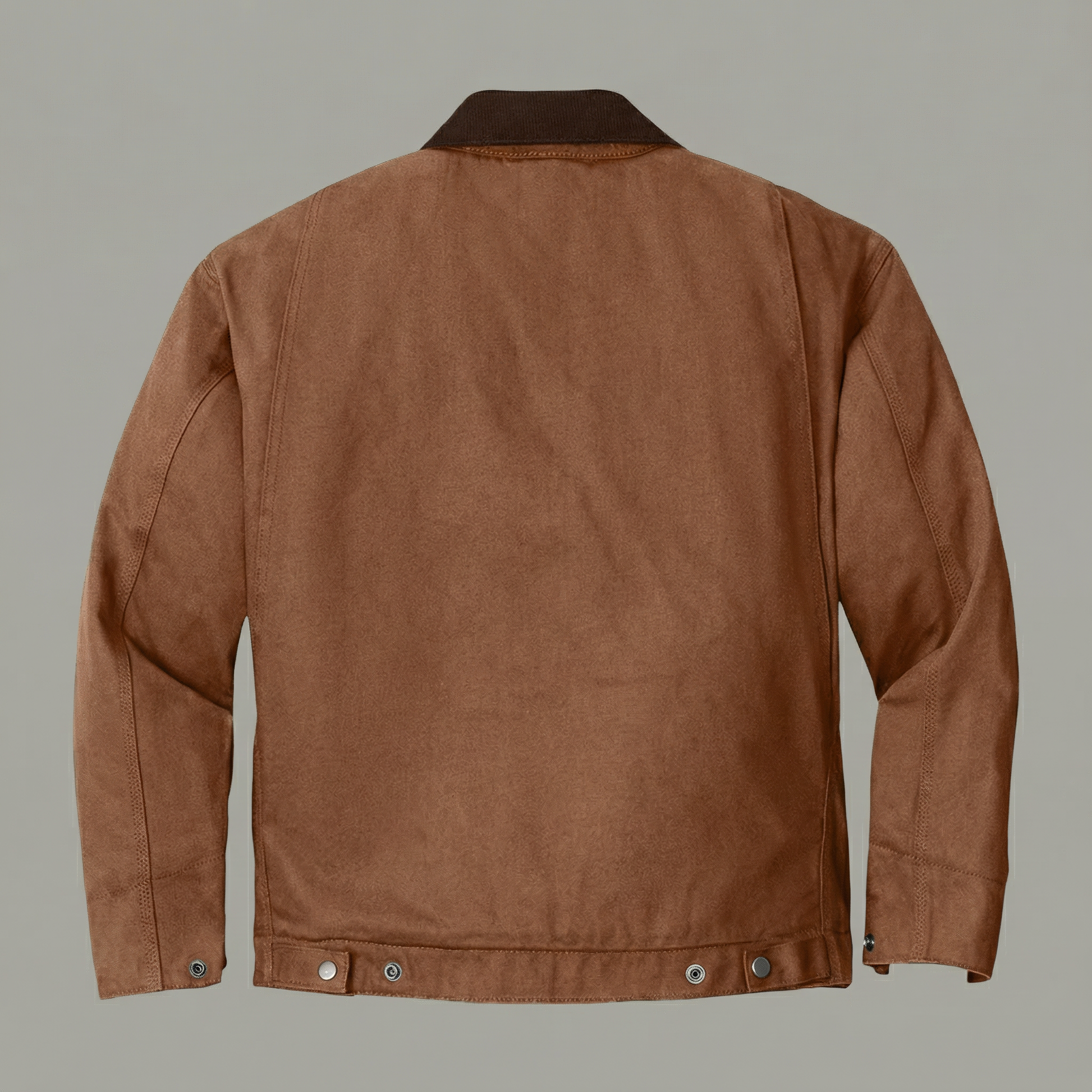 Brown jacket on a gray background