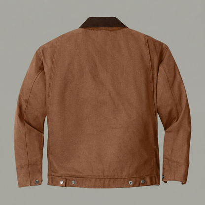 Brown jacket on a gray background