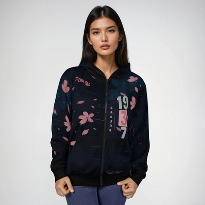 Sakura Bloom - Epiphany Street Anime Inspired Unisex Zip Hoodie