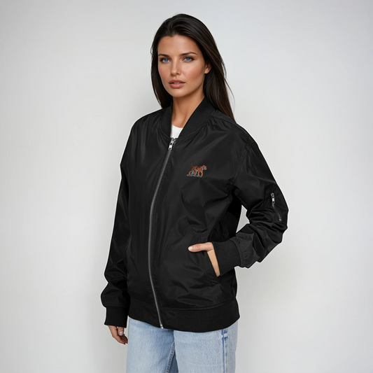 Embroidered Bomber Jacket - Epiphany Street Tiger Recycled